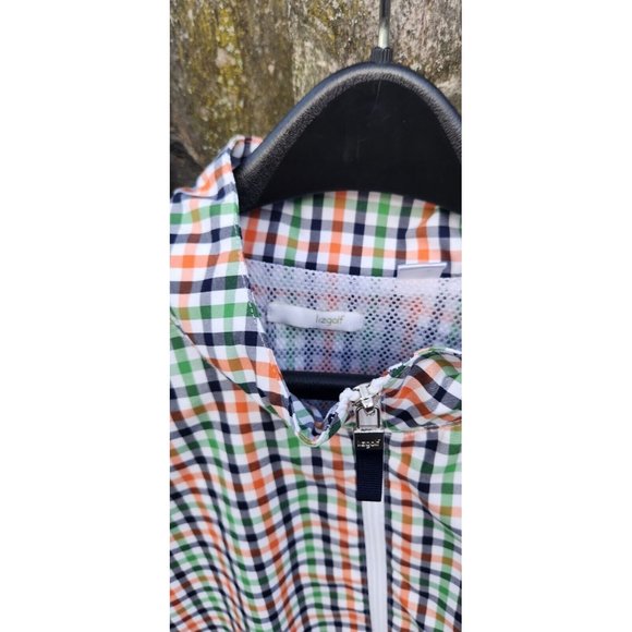 Liz Golf Lizgolf By Liz Claiborne Plaid Spring Quarter Zip Jacket Size Large - Picture 4 of 11